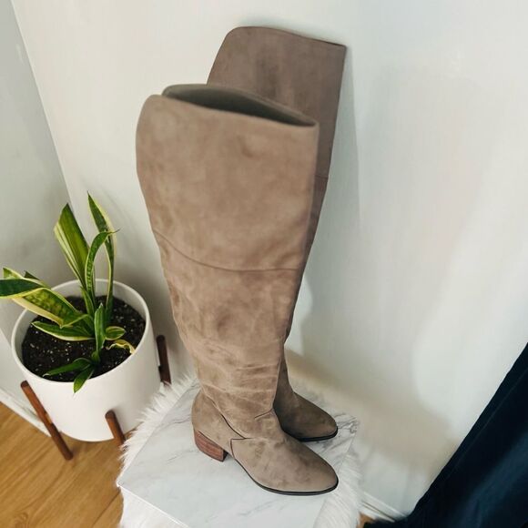 BP Luke Over The Knee Suede Boot, Olive Green, Zip Close, Size 9.5, NWOT - Picture 3 of 11